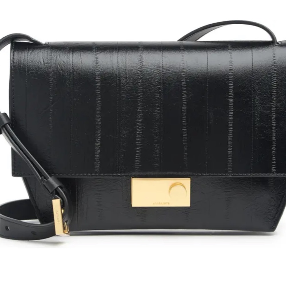 All Saints black leather bag